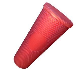 Starbucks Matte Red Studded Venti Holiday Tumbler 24oz Cold‎ Cup Limited Edition